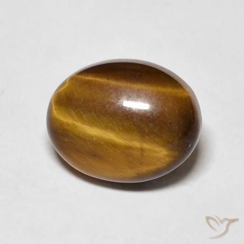 3.09ct Natural Medium Brown Tiger's Eye, Oval, Opaque