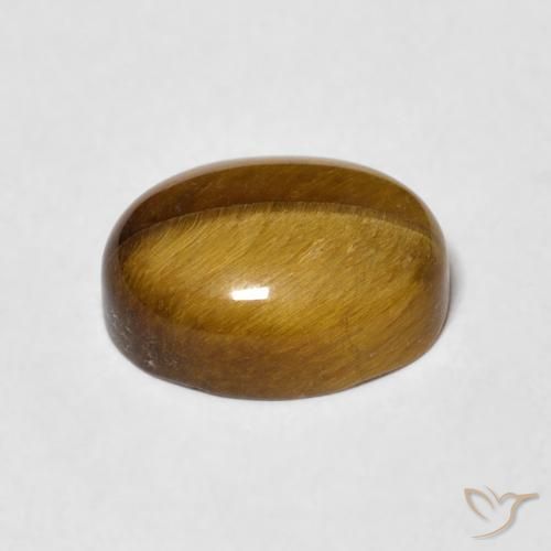 Tiger's Eye Gemstone in 10 x 8 mm (calibrated) Size for Sale, Tiger's Eye Stone in Golden Brown Color