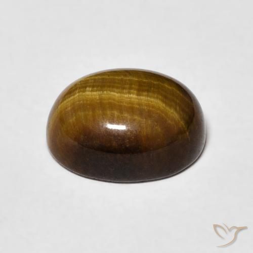 Tiger's Eye Gemstone in 10 x 8 mm (calibrated) Size for Sale, Tiger's Eye Stone in Golden Brown Color