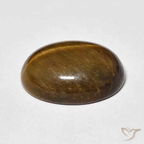Tiger's Eye Gemstone in 16 x 12 mm (calibrated) Size for Sale, Tiger's Eye Stone in Warm Brown Color