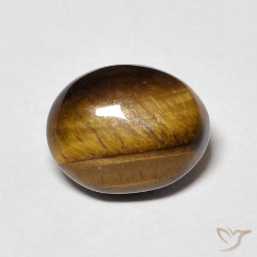 3.44ct Natural Gingerbread Brown Tiger's Eye, Oval, Opaque