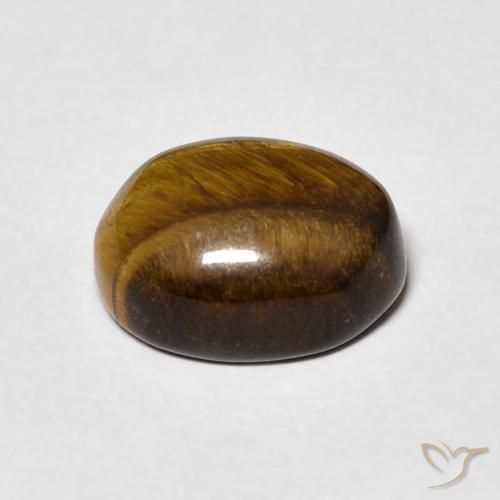 Tiger's Eye Gemstone in 10 x 8 mm (calibrated) Size for Sale, Tiger's Eye Stone in Gingerbread Brown Color