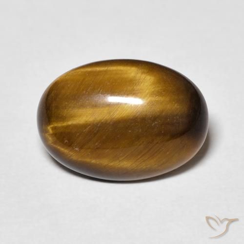 4.47ct Natural Warm Brown Tiger's Eye, Oval, Opaque