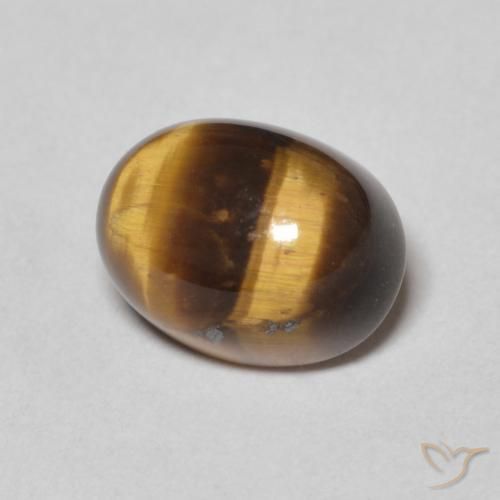2.83 ct Brown Tiger's Eye Stone, Natural Tiger's Eye in Oval Cabochon Shape for Sale