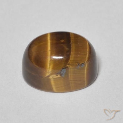Tiger's Eye Gemstone in 9 x 7 mm (calibrated) Size for Sale, Tiger's Eye Stone in Gingerbread Brown Color