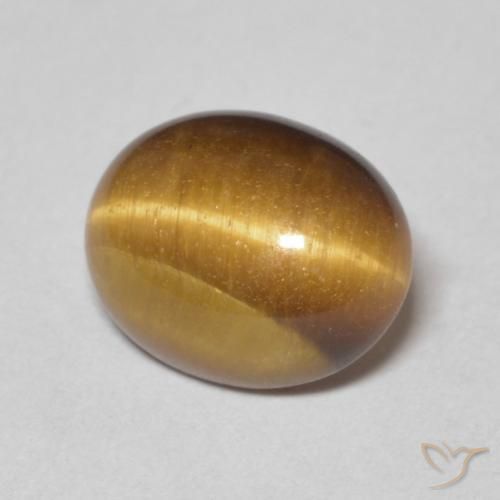 2.78 ct Brown Tiger's Eye Stone, Natural Tiger's Eye in Oval Cabochon Shape for Sale