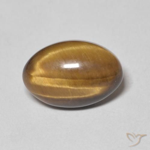 3.71ct Natural Warm Brown Tiger's Eye, Oval, Opaque