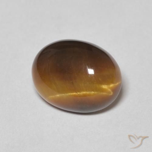 1.78 ct Brown Tiger's Eye Stone, Natural Tiger's Eye in Oval Cabochon Shape for Sale