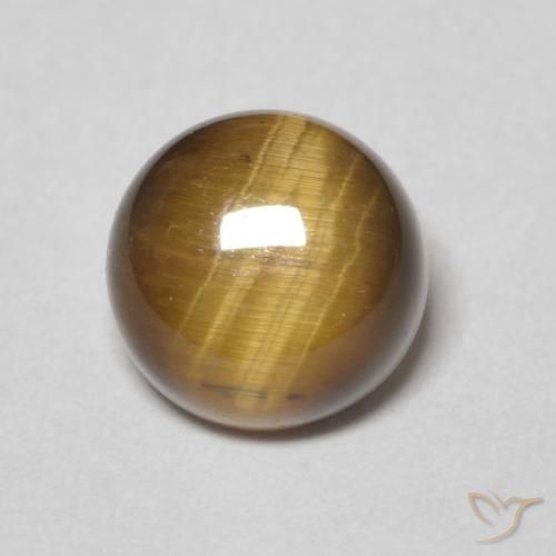 1.53ct Natural Medium Brown Tiger's Eye, Round, Opaque