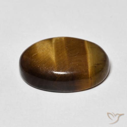 Tiger's Eye Gemstone in 16 x 12 mm (calibrated) Size for Sale, Tiger's Eye Stone in Warm Brown Color