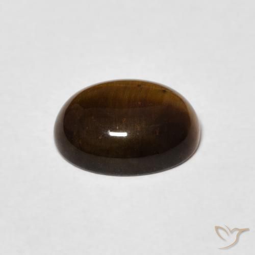 Tiger's Eye Gemstone in 9 x 7 mm (calibrated) Size for Sale, Tiger's Eye Stone in Warm Brown Color