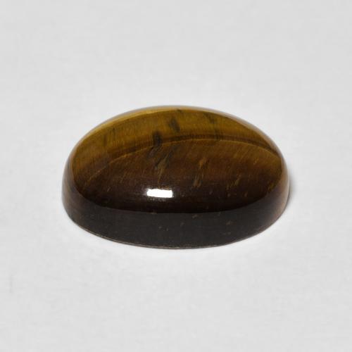 Tiger's Eye Gemstone in 13.2 x 9.6 mm Size for Sale, Tiger's Eye Stone in Golden Brown Color