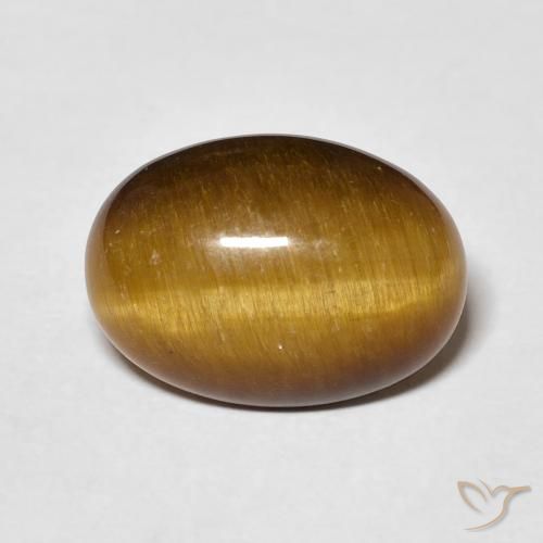 4.52ct Natural Yellowish Brown Tiger's Eye, Oval, Opaque