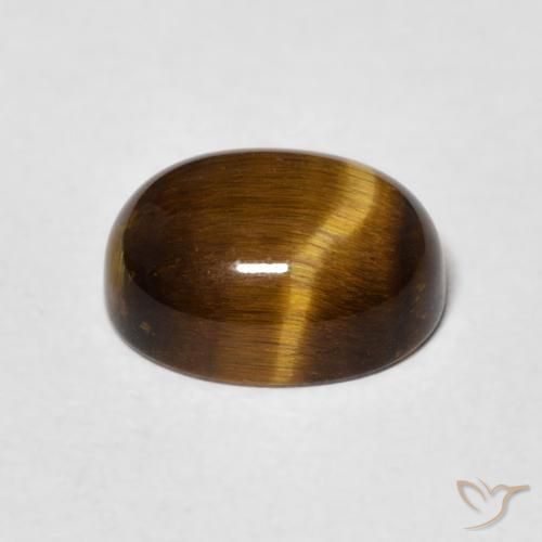 Tiger's Eye Gemstone in 9 x 7 mm (calibrated) Size for Sale, Tiger's Eye Stone in Golden Brown Color