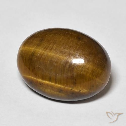 9.46 ct Brown Tiger's Eye Stone, Natural Tiger's Eye in Oval Cabochon Shape for Sale