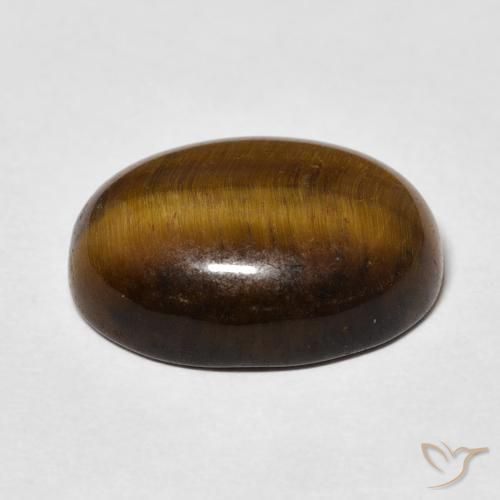 Tiger's Eye Gemstone in 16 x 12 mm (calibrated) Size for Sale, Tiger's Eye Stone in Golden Brown Color
