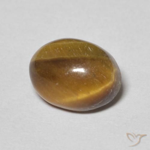 1.70 ct Brown Tiger's Eye Stone, Natural Tiger's Eye in Oval Cabochon Shape for Sale