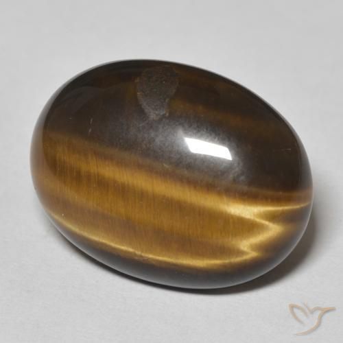 14.88 ct Brown Tiger's Eye Stone, Natural Tiger's Eye in Oval Cabochon Shape for Sale