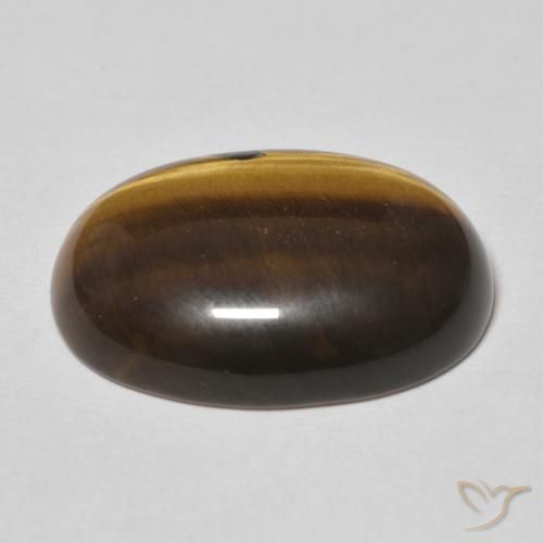 Tiger's Eye Gemstone in 20 x 15 mm (calibrated) Size for Sale, Tiger's Eye Stone in Golden Brown Color