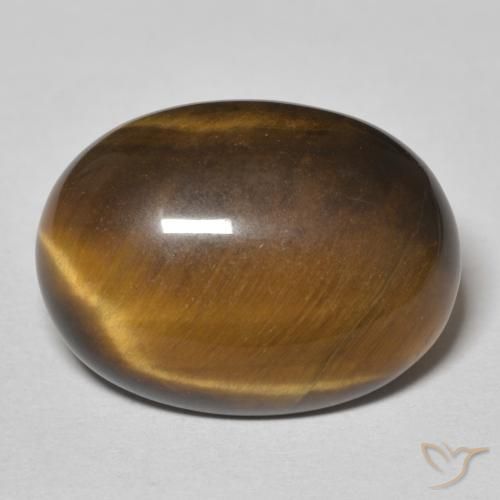 13.59ct Natural Golden Brown Tiger's Eye, Oval, Opaque