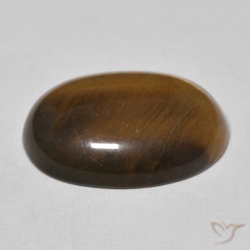 Tiger's Eye Gemstone in 20 x 15 mm (calibrated) Size for Sale, Tiger's Eye Stone in Golden Brown Color