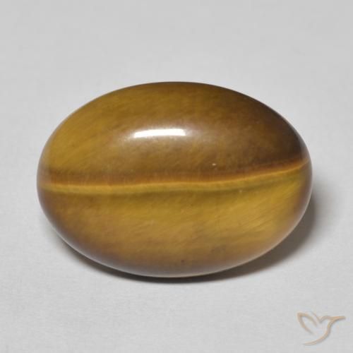 9.64ct Natural Warm Brown Tiger's Eye, Oval, Opaque