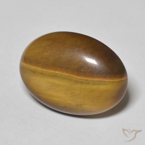 9.64 ct Brown Tiger's Eye Stone, Natural Tiger's Eye in Oval Cabochon Shape for Sale