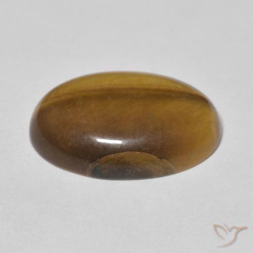 Tiger's Eye Gemstone in 18 x 13 mm (calibrated) Size for Sale, Tiger's Eye Stone in Warm Brown Color