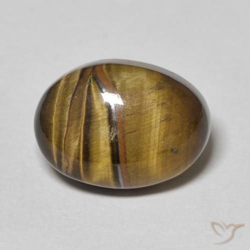 6.95ct Natural Yellowish Brown Tiger's Eye, Oval, Opaque