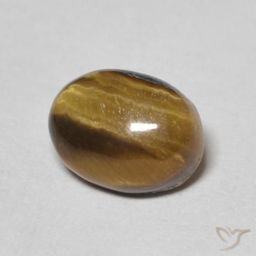 1.68 ct Brown Tiger's Eye Stone, Natural Tiger's Eye in Oval Cabochon Shape for Sale