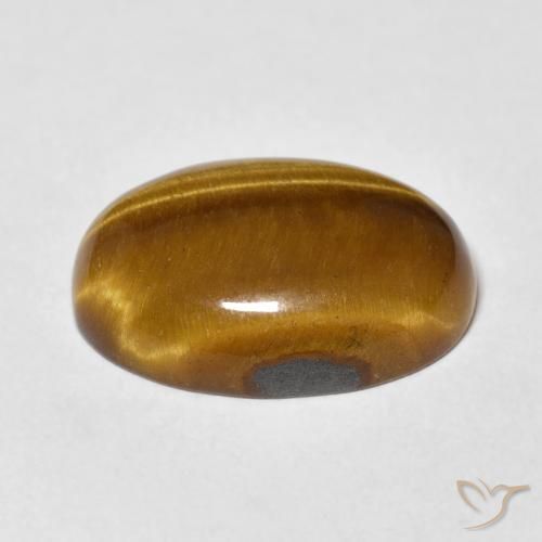 Tiger's Eye Gemstone in 18 x 13 mm (calibrated) Size for Sale, Tiger's Eye Stone in Warm Brown Color