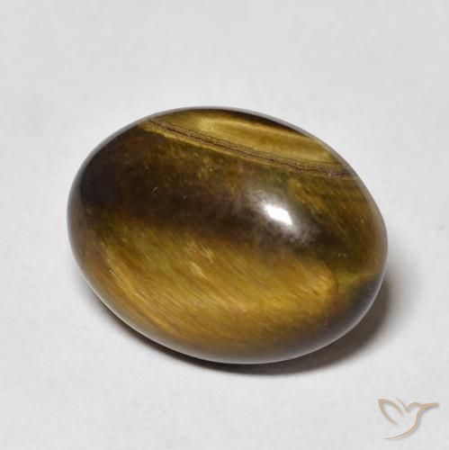 8.99 ct Brown Tiger's Eye Stone, Natural Tiger's Eye in Oval Cabochon Shape for Sale
