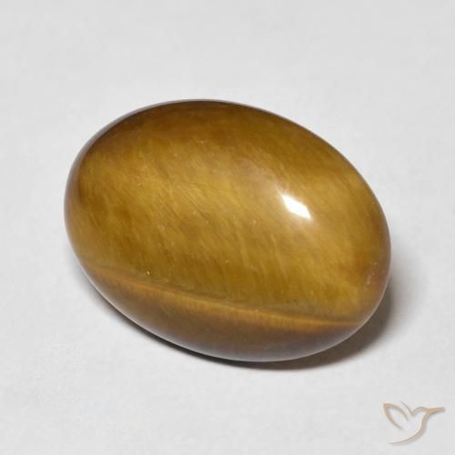 9.25 ct Brown Tiger's Eye Stone, Natural Tiger's Eye in Oval Cabochon Shape for Sale
