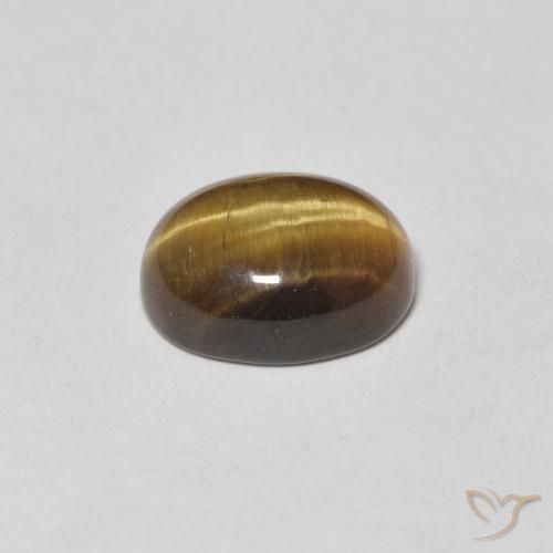 Tiger's Eye Gemstone in 11 x 9 mm (calibrated) Size for Sale, Tiger's Eye Stone in Golden Brown Color