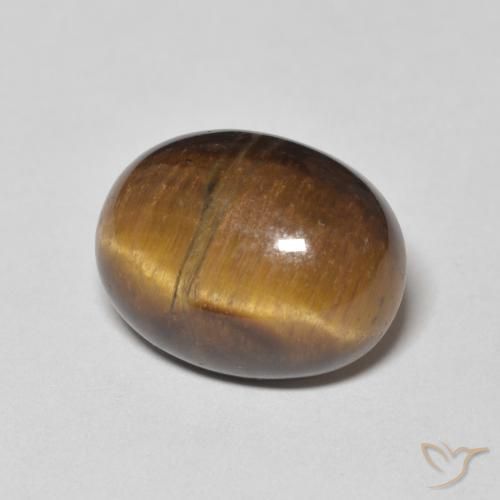10.44 ct Brown Tiger's Eye Stone, Natural Tiger's Eye in Oval Cabochon Shape for Sale