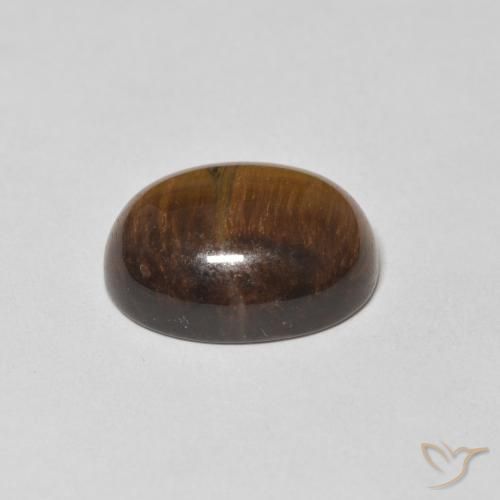 Tiger's Eye Gemstone in 16 x 12 mm (calibrated) Size for Sale, Tiger's Eye Stone in Medium Brown Color