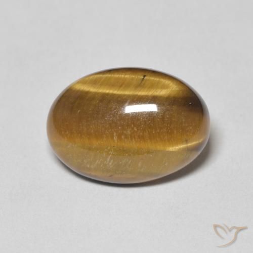 5.46ct Natural Yellowish Brown Tiger's Eye, Oval, Opaque