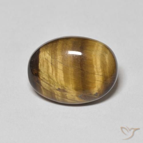 8.10ct Natural Yellowish Brown Tiger's Eye, Oval, Opaque