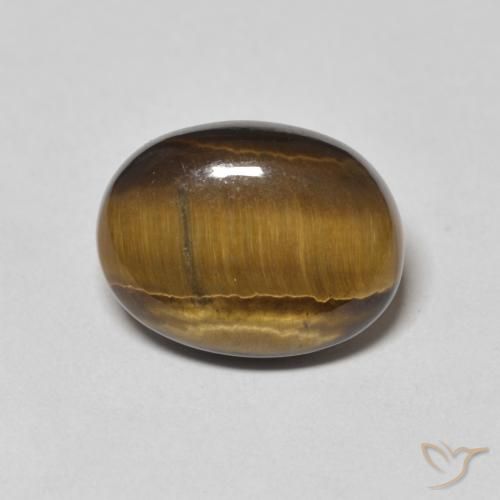 8.99ct Natural Medium Brown Tiger's Eye, Oval, Opaque