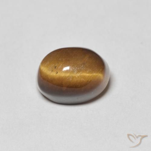4.94ct Natural Warm Brown Tiger's Eye, Oval, Opaque