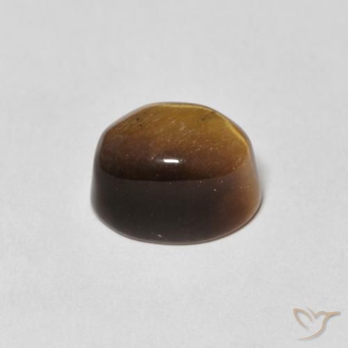 Tiger's Eye Gemstone in 10.8 x 8.4 mm Size for Sale, Tiger's Eye Stone in Warm Brown Color