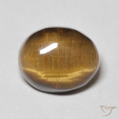 6.12ct Natural Warm Brown Tiger's Eye, Oval, Opaque