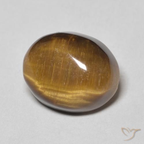 6.12 ct Brown Tiger's Eye Stone, Natural Tiger's Eye in Oval Cabochon Shape for Sale