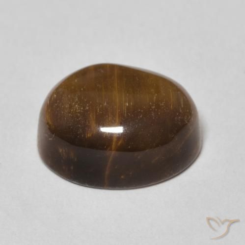 Tiger's Eye Gemstone in 12 x 10 mm (calibrated) Size for Sale, Tiger's Eye Stone in Warm Brown Color
