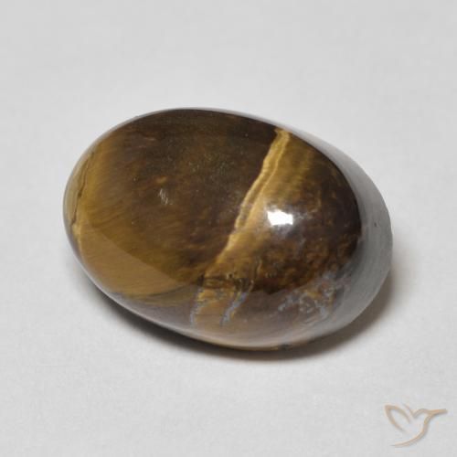 8.83 ct Brown Tiger's Eye Stone, Natural Tiger's Eye in Oval Cabochon Shape for Sale