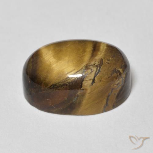 Tiger's Eye Gemstone in 14 x 10 mm (calibrated) Size for Sale, Tiger's Eye Stone in Golden Brown Color