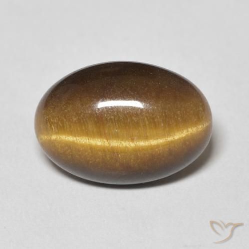 5.56ct Natural Warm Brown Tiger's Eye, Oval, Opaque