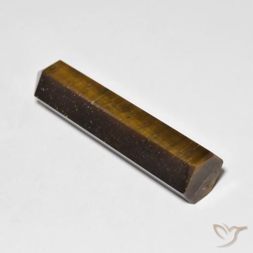 25.96 ct Brown Tiger's Eye Stone, Natural Tiger's Eye in Pencil Cut Shape for Sale