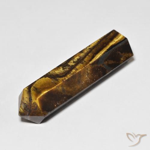 36.44ct Natural Yellowish Brown Tiger's Eye, Fancy, Opaque