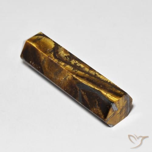 36.44 ct Brown Tiger's Eye Stone, Natural Tiger's Eye in Pencil Cut Shape for Sale
